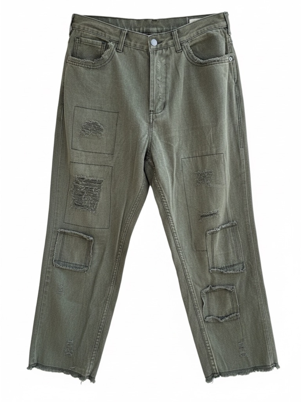 POL “just in” Olive Distressed denim pants heavily distressed super cute! - Picture 2 of 6